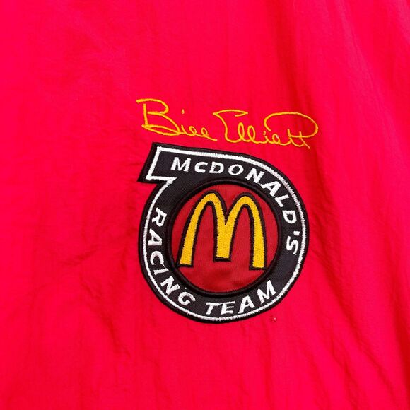 Vintage 90s Nascar Bill Elliott McDonalds Kudzu Racing Jacket Red Black Mens XL - Picture 3 of 11